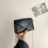 Women's Pu Leather Solid Color Basic Classic Style Square Flip Cover Shoulder Bag Crossbody Bag main image 4