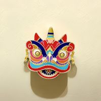 Chinoiserie Lion Alloy Enamel Plating Jewelry Accessories sku image 1
