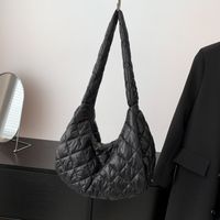 Women's Cotton Solid Color Basic Dumpling Shape Zipper Shoulder Bag Underarm Bag main image 7