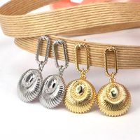 1 Pair Simple Style Geometric Plating Copper 18k Gold Plated Silver Plated Drop Earrings main image 1