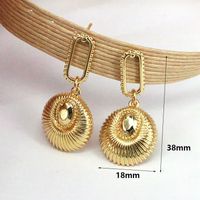 1 Pair Simple Style Geometric Plating Copper 18k Gold Plated Silver Plated Drop Earrings main image 2
