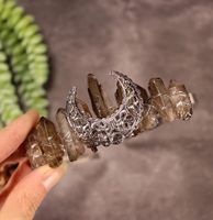 Women's Ethnic Style Geometric Moon Crystal Handmade Crown sku image 4