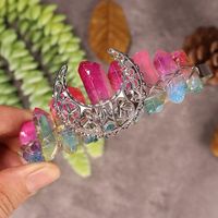 Women's Ethnic Style Geometric Moon Crystal Handmade Crown sku image 7