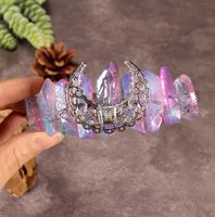 Women's Ethnic Style Geometric Moon Crystal Handmade Crown sku image 6