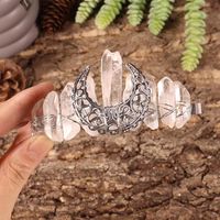 Women's Ethnic Style Geometric Moon Crystal Handmade Crown sku image 2