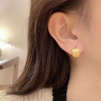 1 Pair Simple Style Geometric Plating Alloy Gold Plated Ear Studs main image 3