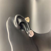 Dame Einfacher Stil Herzform Rostfreier Stahl Überzug Ohrringe Halskette main image 8