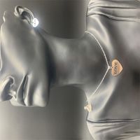 Dame Einfacher Stil Herzform Rostfreier Stahl Überzug Ohrringe Halskette main image 4
