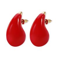 1 Pair Elegant Classic Style Water Droplets Enamel Alloy Ear Studs sku image 3