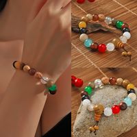 Retro Geometric Wooden Beads Beaded Unisex Bracelets main image 1