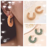 1 Pair Simple Style Geometric Plating Alloy Gold Plated Ear Studs main image 1