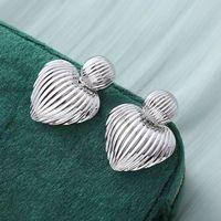 1 Pair Elegant Retro Heart Shape Copper Drop Earrings sku image 2