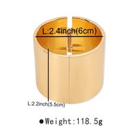 Exaggerated Simple Style Solid Color Alloy Women's Wide Bracelet main image 2