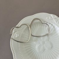 1 Pair Casual Romantic Simple Style Heart Shape 304 Stainless Steel Hoop Earrings main image 3