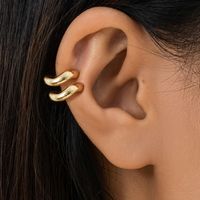 1 Paar Einfacher Stil C-form Überzug Legierung Ohrringe sku image 2