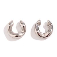 1 Pair Simple Style C Shape Plating Alloy Earrings main image 5