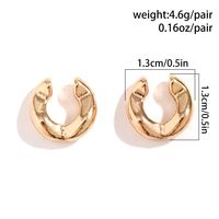 1 Pair Simple Style C Shape Plating Alloy Earrings main image 2