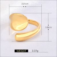 Titan Stahl Einfacher Stil Überzug U-Form Offener Ring main image 2