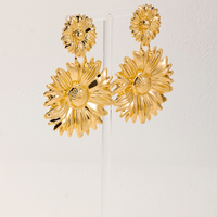 1 Piece Exaggerated Vacation Flower Alloy Drop Earrings main image 4