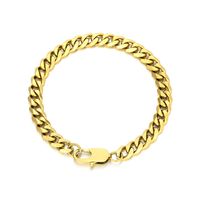 Titanium Steel 18K Gold Plated Hip-Hop Plating Geometric Bracelets Necklace sku image 2