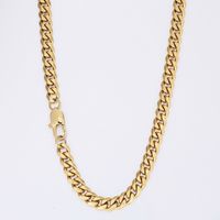 Titanium Steel 18K Gold Plated Hip-Hop Plating Geometric Bracelets Necklace sku image 4