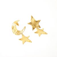 304 Stainless Steel 18K Gold Plated IG Style Nordic Style African Style Polishing Plating Metal Star Moon Pendant Necklace main image 8