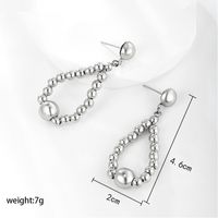 1 Pair Xuping Simple Style Geometric Beaded Plating Copper Alloy White Gold Plated Drop Earrings main image 2