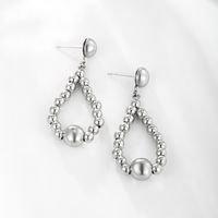 1 Pair Xuping Simple Style Geometric Beaded Plating Copper Alloy White Gold Plated Drop Earrings main image 1