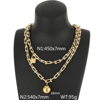Wholesale Fashion Geometric Copper 18K Gold Plated Pendant Necklace sku image 6