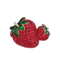 Lady Tree Fruit Heart Shape Alloy Inlay Rhinestones Women's Brooches sku image 7