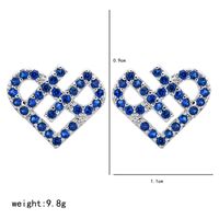 1 Pair Sweet Simple Style Heart Shape Plating Inlay Copper Zircon White Gold Plated Ear Studs main image 3