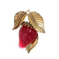 Lady Tree Fruit Heart Shape Alloy Inlay Rhinestones Women's Brooches sku image 5