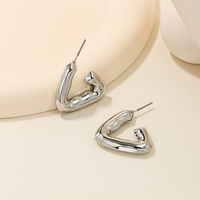1 Piece Ig Style Simple Style Commute Triangle Metal Alloy Ear Studs sku image 1