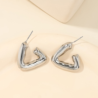 1 Piece Ig Style Simple Style Commute Triangle Metal Alloy Ear Studs main image 6