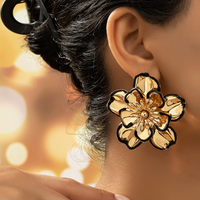 1 Pair French Style Commute Korean Style Flower Stoving Varnish Plating Alloy Ear Studs main image 9