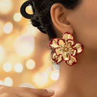 1 Pair French Style Commute Korean Style Flower Stoving Varnish Plating Alloy Ear Studs main image 10