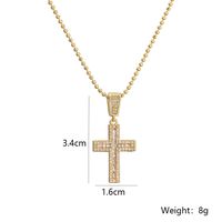 Style Simple Commuer Traverser Le Cuivre Placage Incruster Zircon Plaqué Or 18k Pendentif main image 2