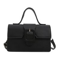 Women's Pu Leather Solid Color Vintage Style Square Flip Cover Shoulder Bag Handbag Crossbody Bag sku image 5