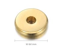 1 Piece Diameter 6 Mm Stainless Steel 18K Gold Plated Round Spacer Bars main image 2