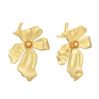 1 Pair Lady Flower Plating Copper 18k Gold Plated Ear Studs sku image 1