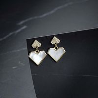 1 Pair Sweet Heart Shape Plating Copper Gold Plated Drop Earrings main image 1