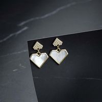 1 Pair Sweet Heart Shape Plating Copper Gold Plated Drop Earrings main image 7