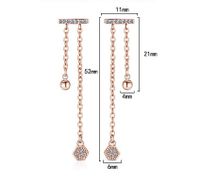 1 Paire Élégant Style Simple Géométrique Gland Incruster Le Cuivre Zircon Boucles D'oreilles main image 2