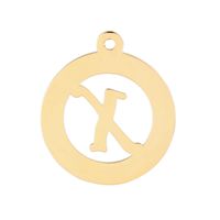 1 Piece Stainless Steel 18K Gold Plated Letter sku image 24