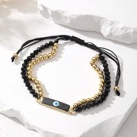 Casual Cute Simple Style Color Block Beaded Alloy Beaded Women's Bracelets main image 4