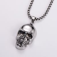 Classic Style Skull 304 Stainless Steel Men's Pendant Necklace main image 7