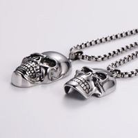Classic Style Skull 304 Stainless Steel Men's Pendant Necklace main image 5