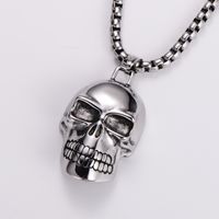 Classic Style Skull 304 Stainless Steel Men's Pendant Necklace sku image 2