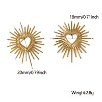 1 Pair Simple Style Heart Shape Plating 304 Stainless Steel 18K Gold Plated Ear Studs main image 2