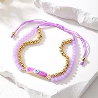 Casual Cute Simple Style Color Block Beaded Alloy Beaded Women's Bracelets sku image 7